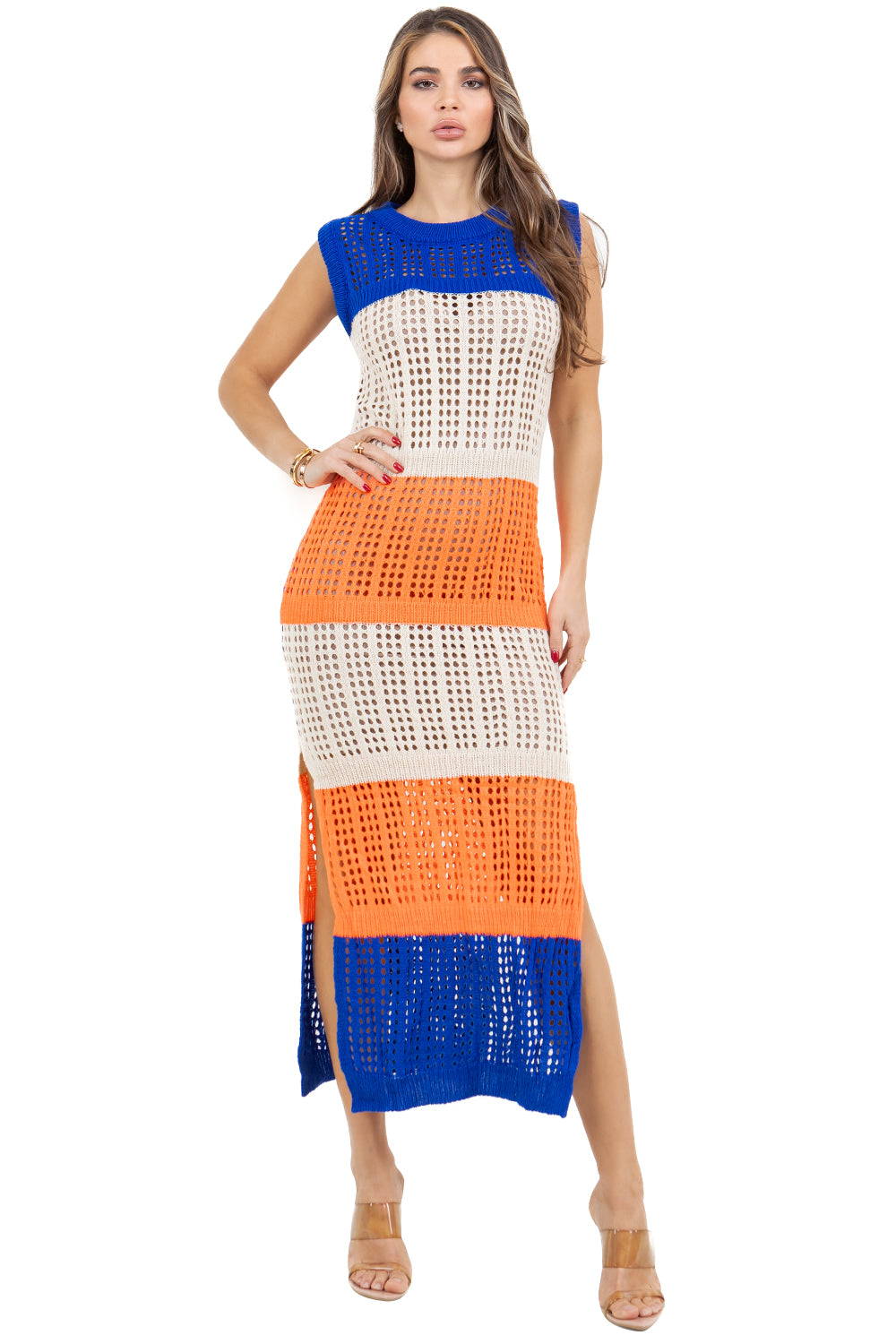 WOMEN FASHION CROCHET LONG MAXI DRESS