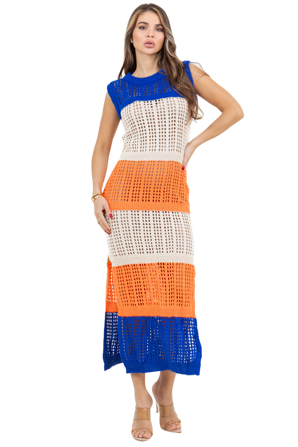 WOMEN FASHION CROCHET LONG MAXI DRESS