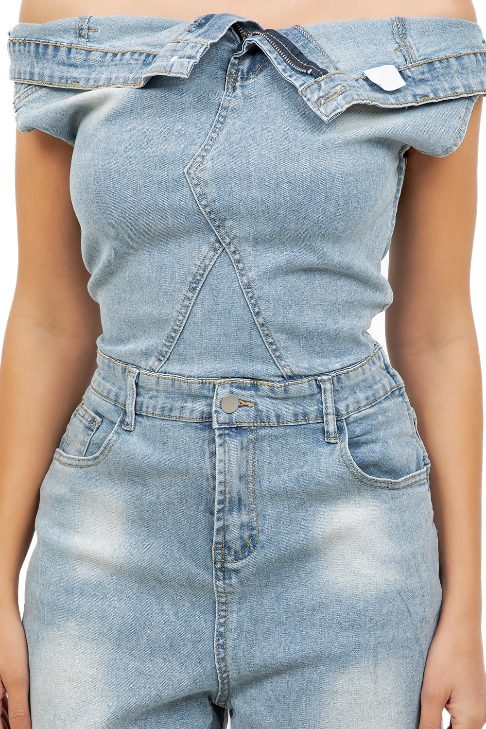 WOMEN FASHION DENIM ROMPER