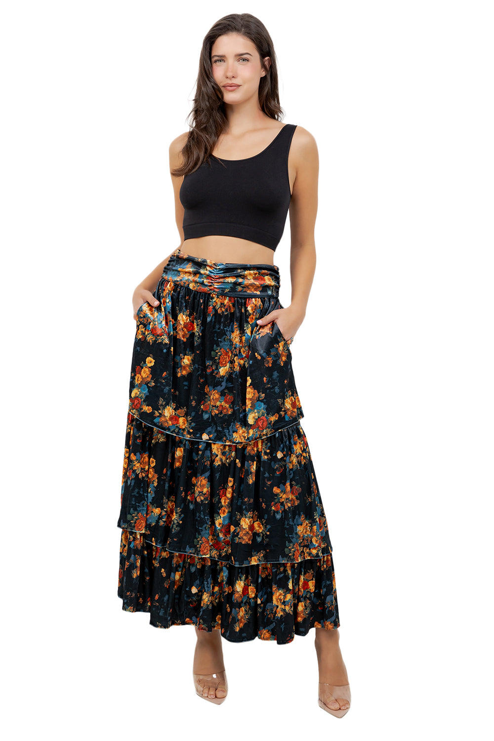WOMEN FASHION LONG MAXI HIGH WAISTED SKIRTS