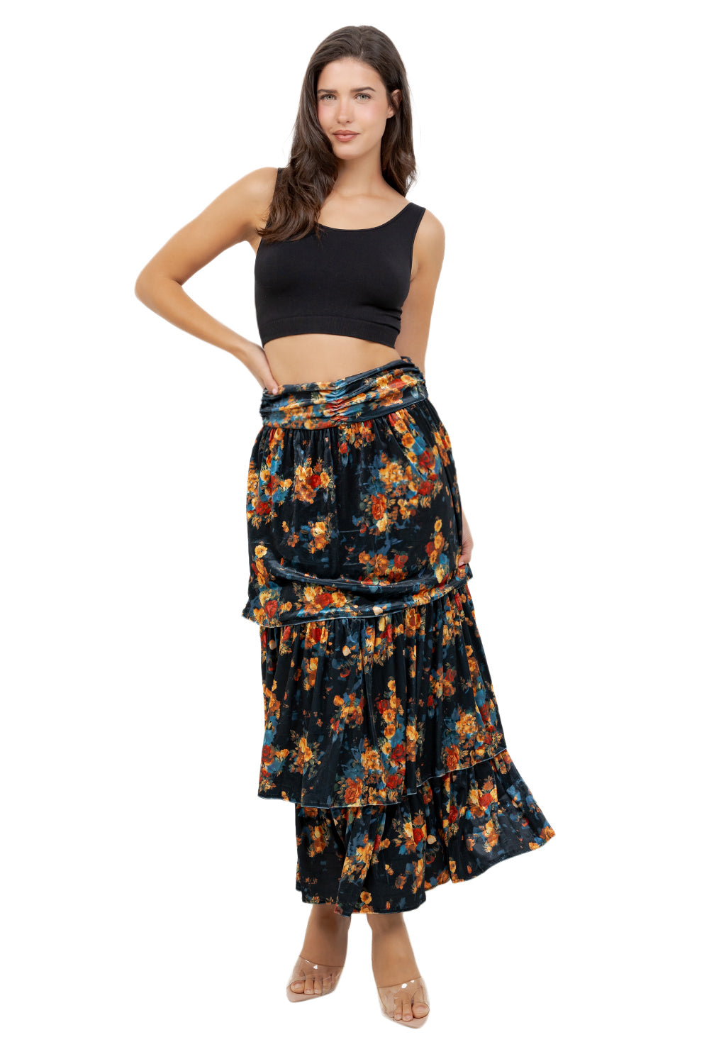 WOMEN FASHION LONG MAXI HIGH WAISTED SKIRTS
