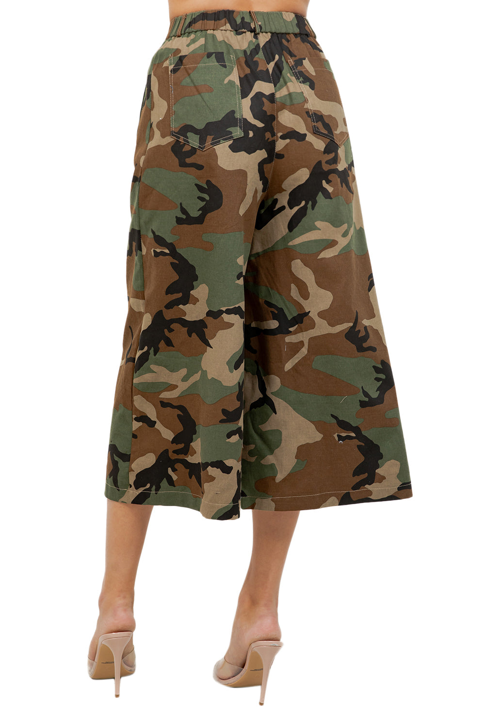 WOMEN FASHION BAGGY CAMO SHORT