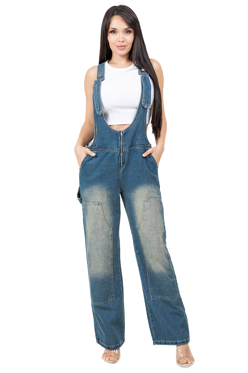 WOMEN FASHION DENIM OVERALLS PANTS