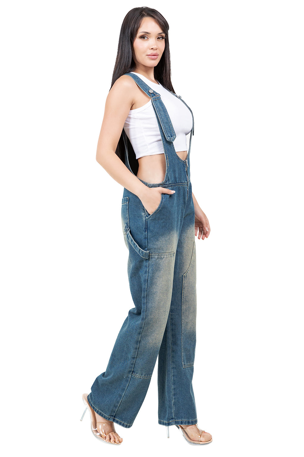 WOMEN FASHION DENIM OVERALLS PANTS