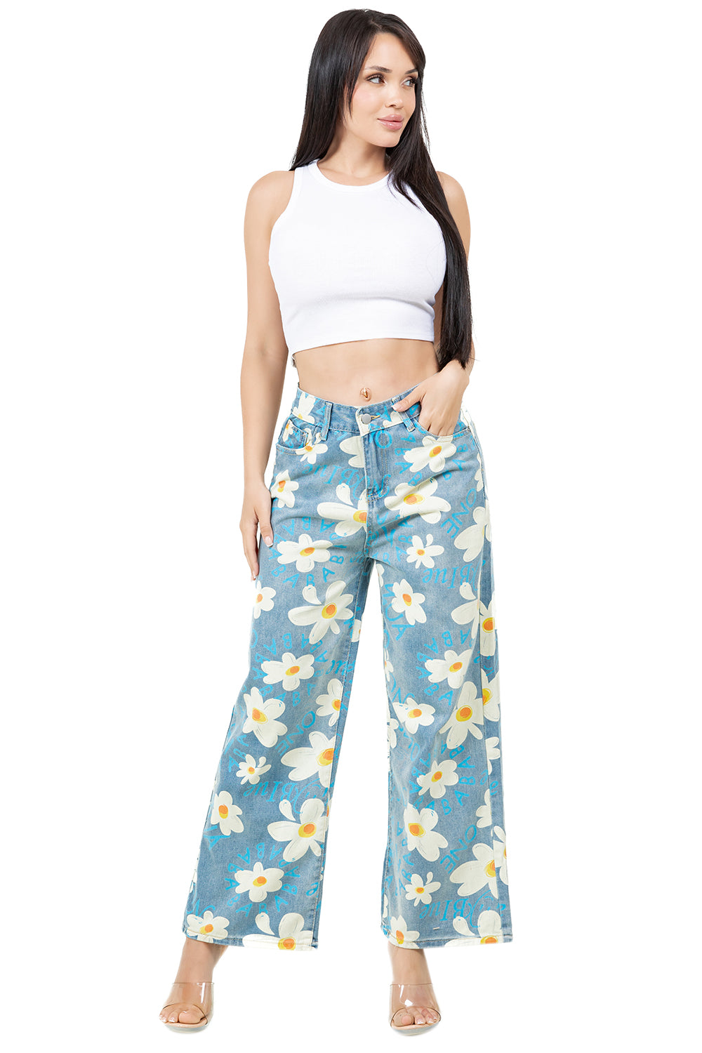 WOMEN FASHION STYLE DENIM PANTS
