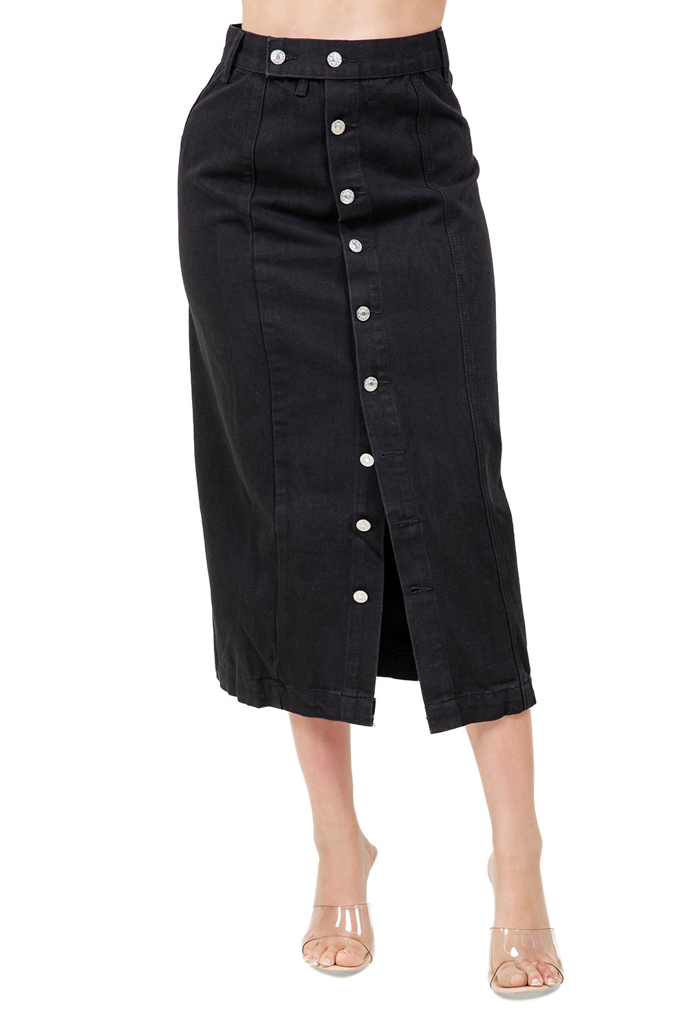 WOMEN FASHION DENIM LONG MAXI SKIRT