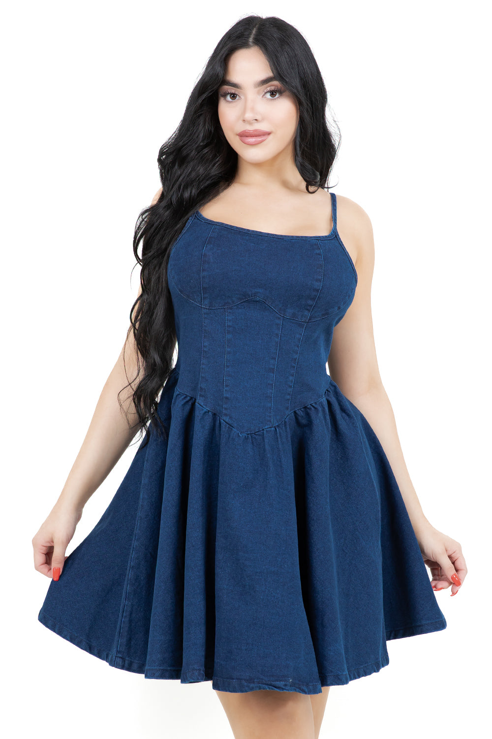 WOMEN FASHION DENIM MINI DRESS