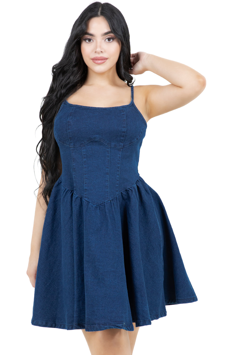 WOMEN FASHION DENIM MINI DRESS