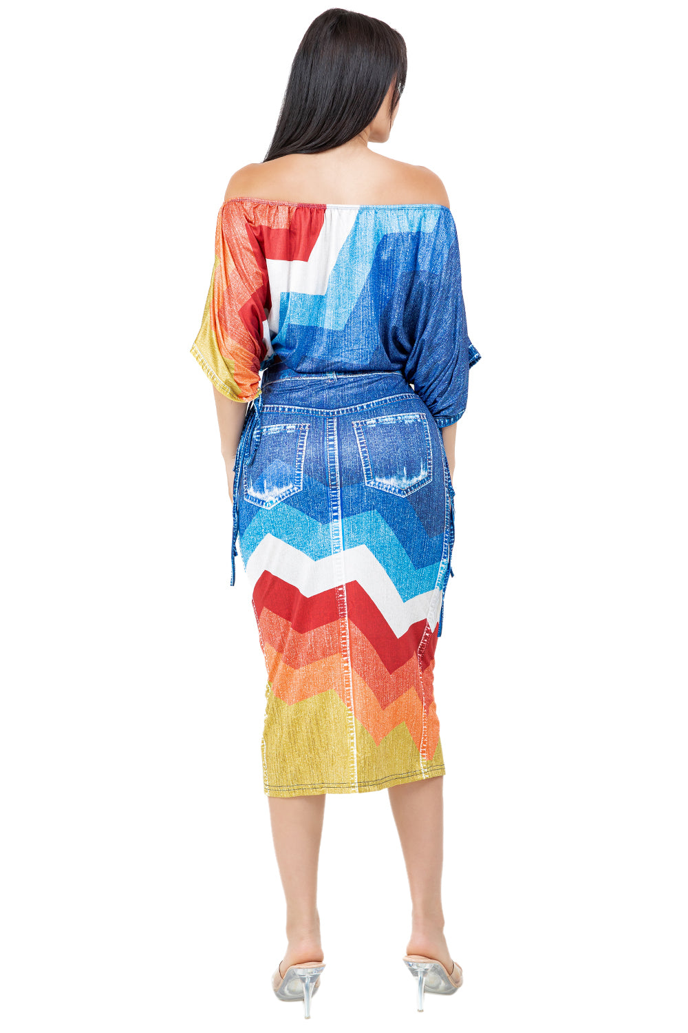 WOMEN FASHION 3D PRINT CASUAL SKIRT SET