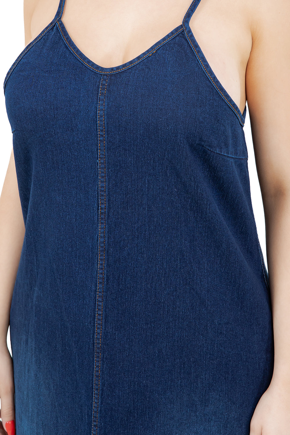 WOMEN FASHION DENIM LONG MAXI DRESS