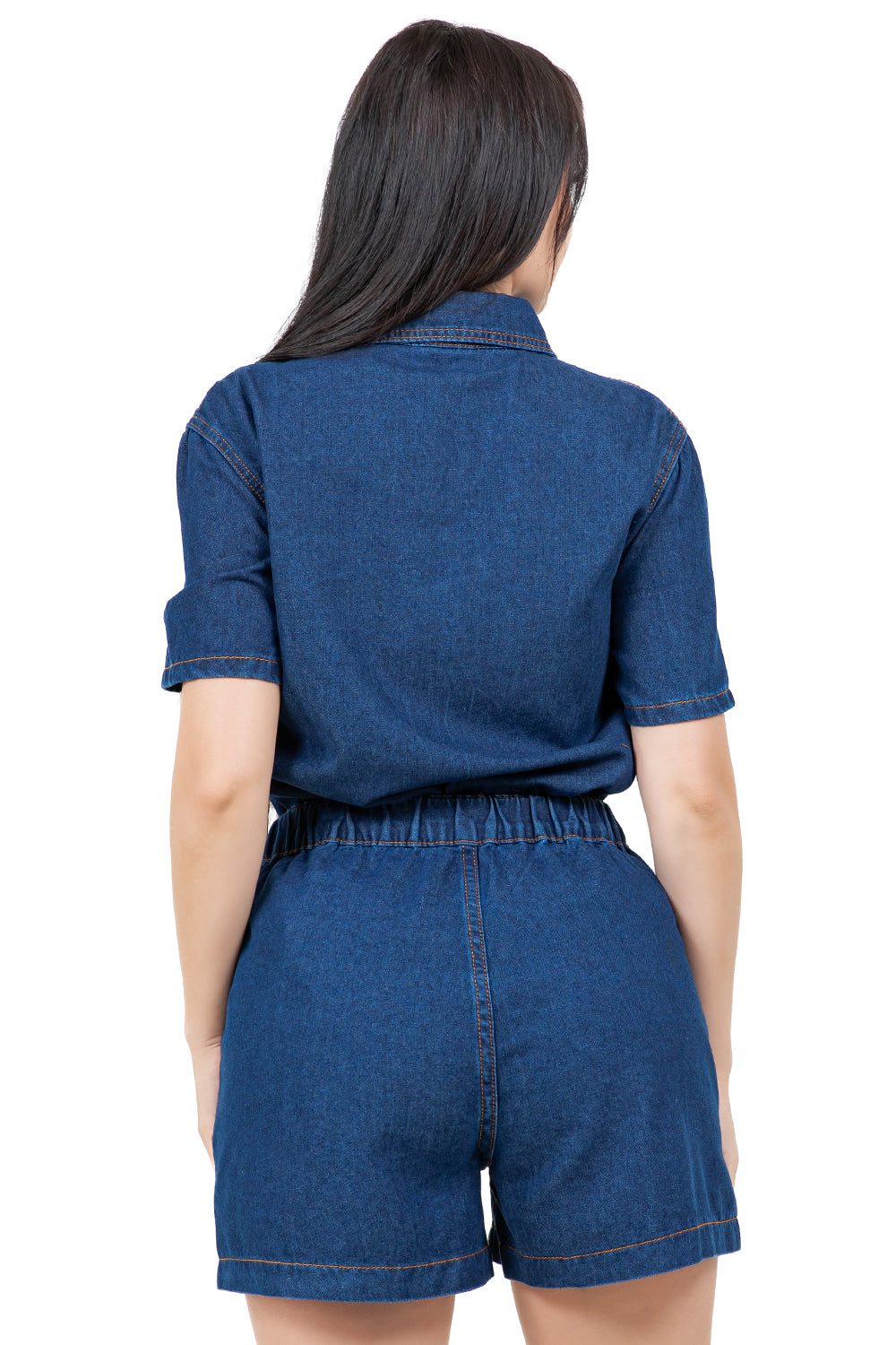 WOMEN FASHION DENIM SHORT TWO PIECE SET