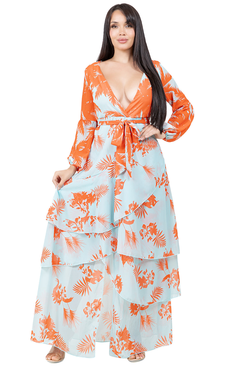 WOMEN FASHION LONG MAXI CHIFFON DRESS