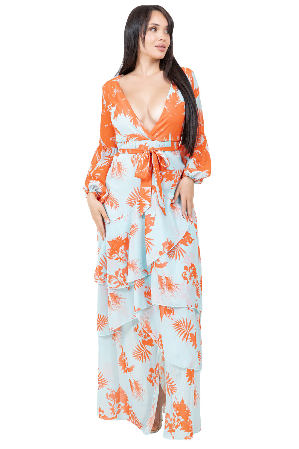 WOMEN FASHION LONG MAXI CHIFFON DRESS