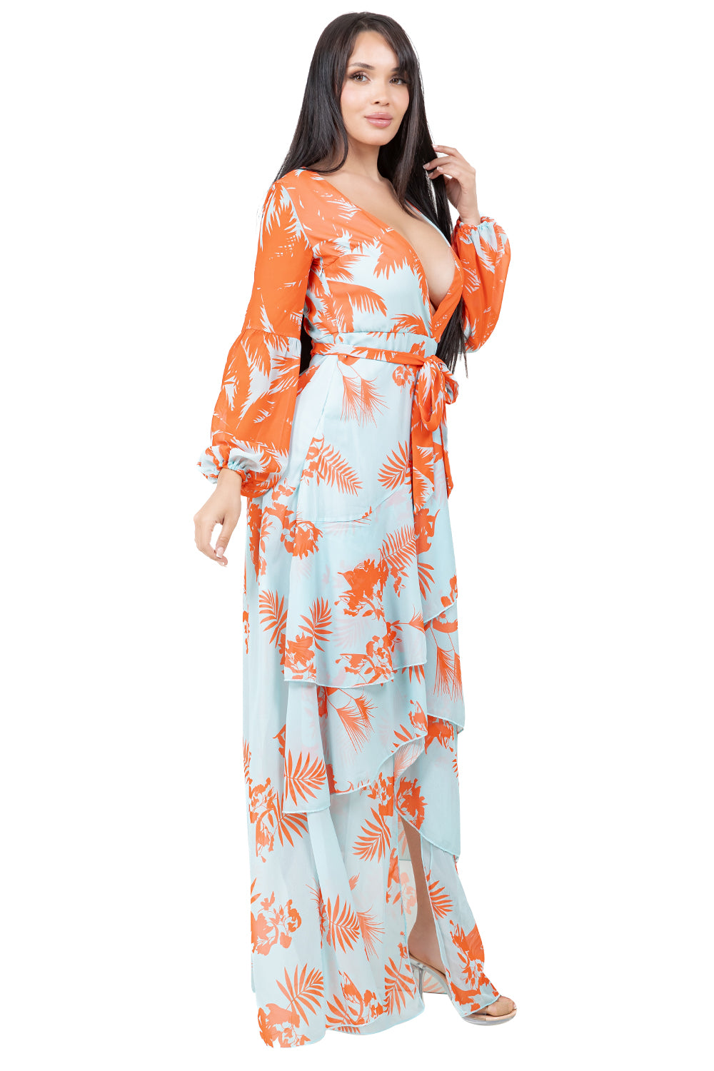 WOMEN FASHION LONG MAXI CHIFFON DRESS