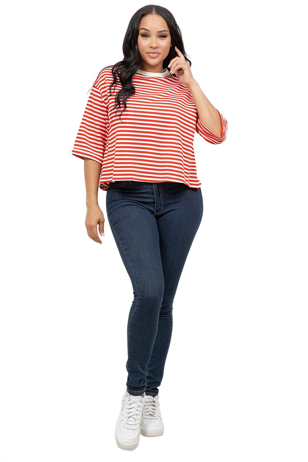 WOMEN FASHION 3/4 BELL SLEEVES T-SHIRT