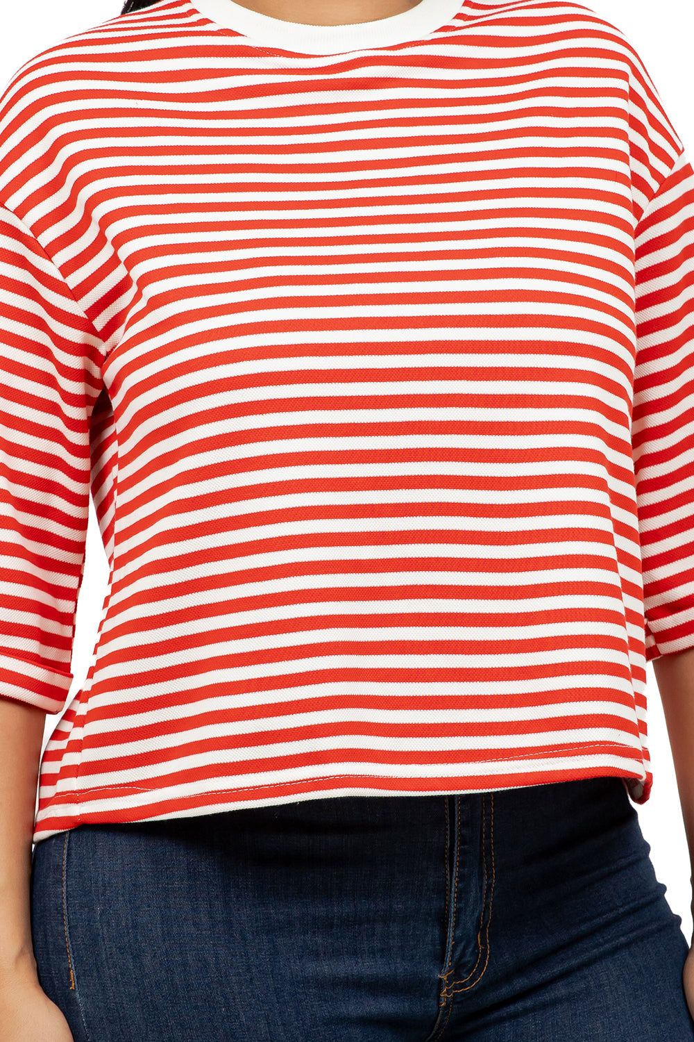 WOMEN FASHION 3/4 BELL SLEEVES T-SHIRT