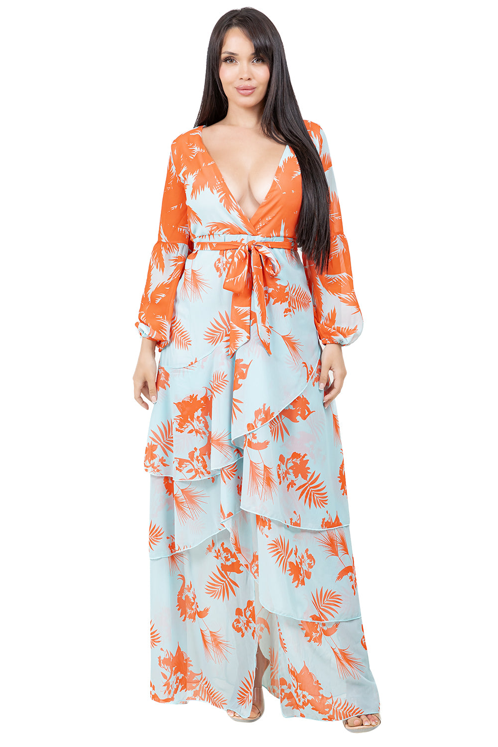 WOMEN FASHION LONG MAXI CHIFFON DRESS