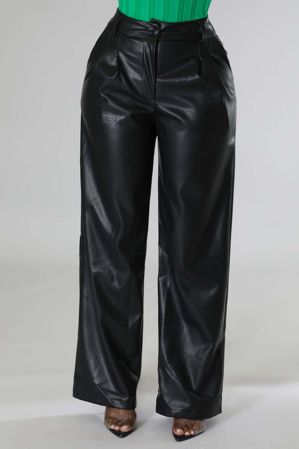 WOMEN FASHION PU LEATHER PANTS
