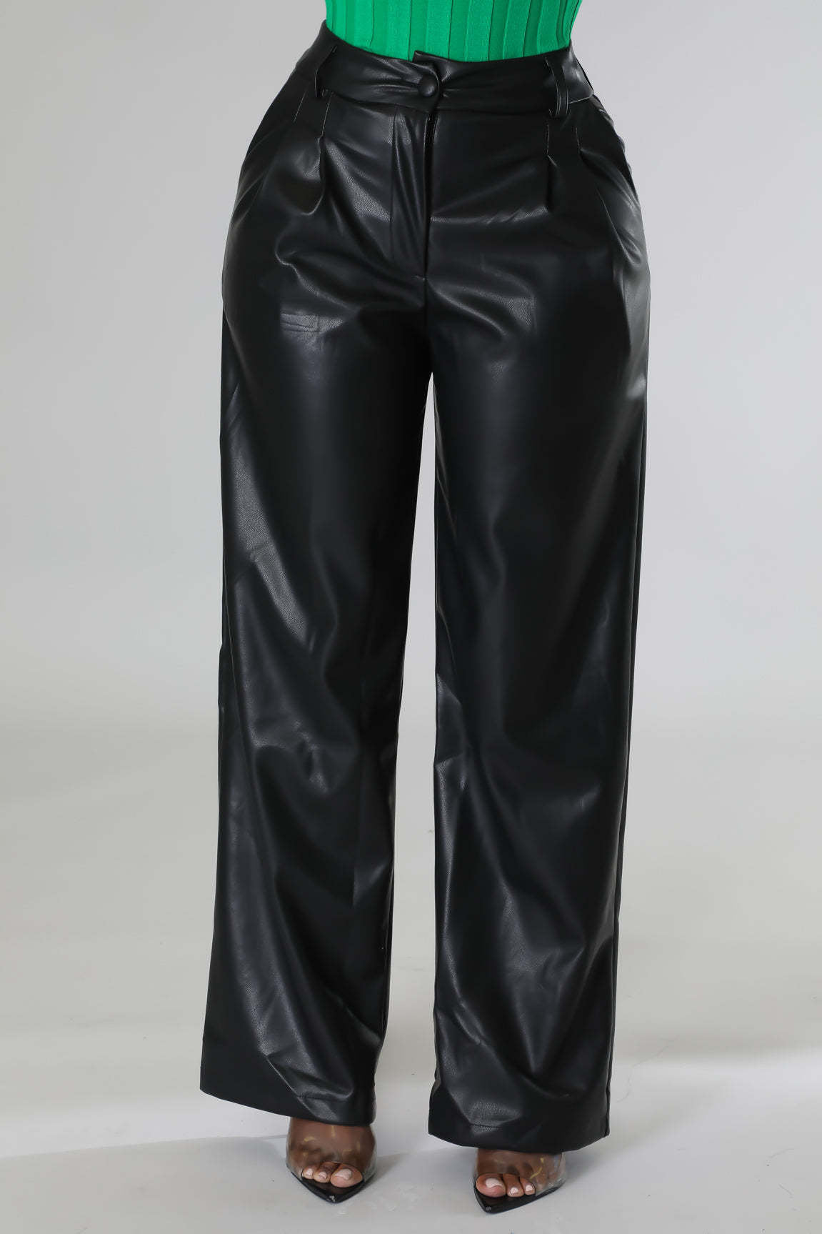 WOMEN FASHION PU LEATHER PANTS