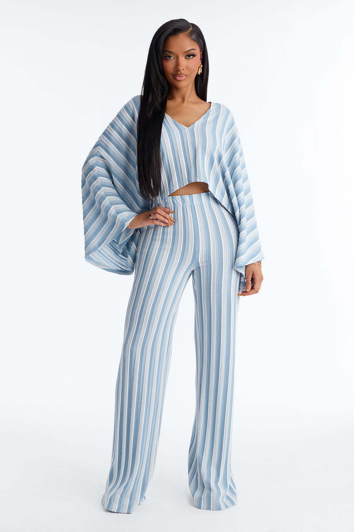 WOMEN FASHION SUMMER TWO PIECE PANT SET
