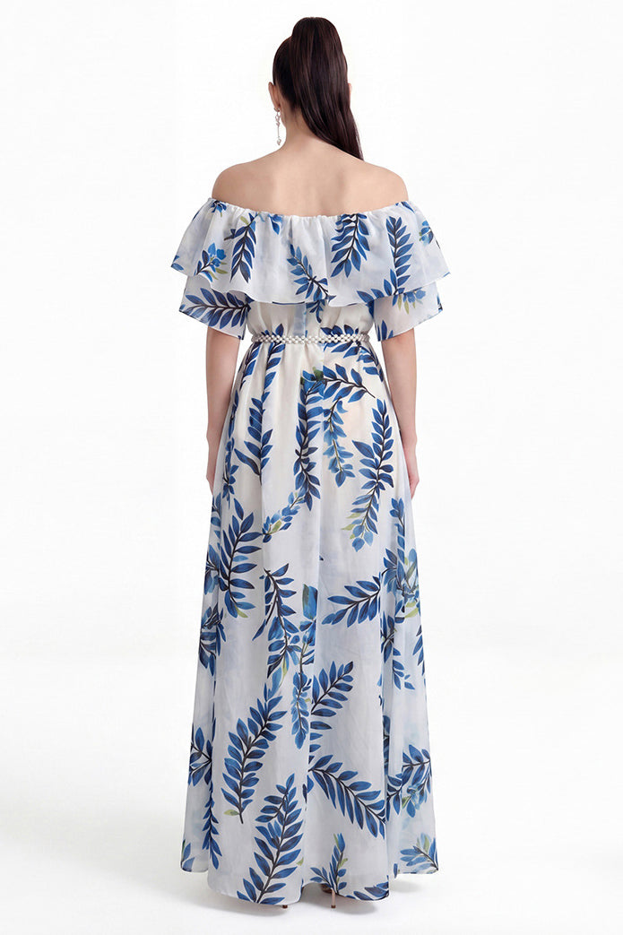 WOMEN FASHION CHIFFON LONG MAXI DRESS