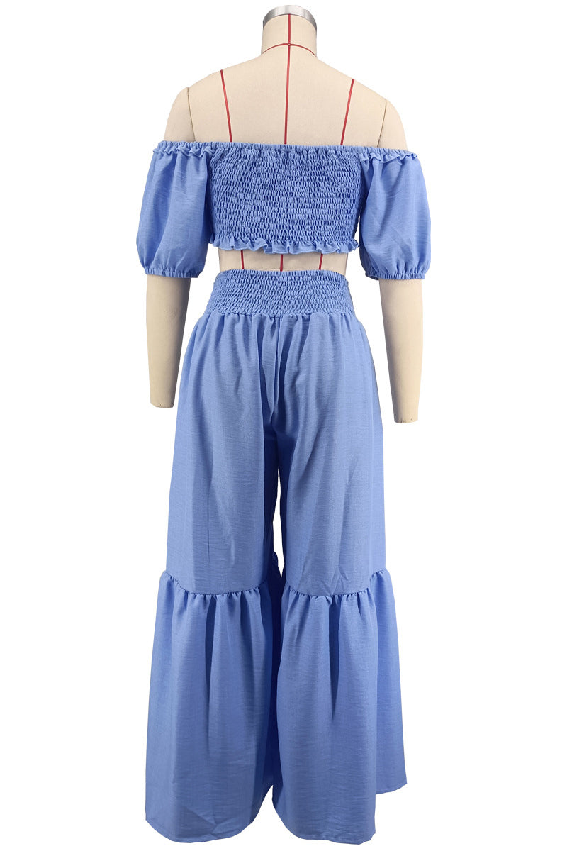 WOMEN FASHION TWO PIECES TOP AND PANTS SET