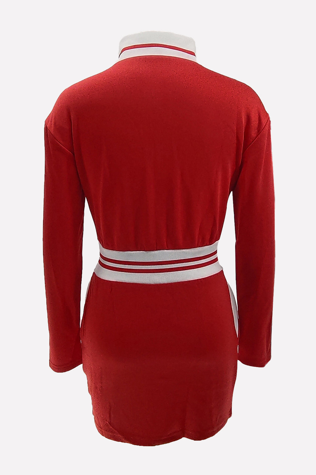 WOMEN FASHION LONG SLEEVE MIDI DRESS