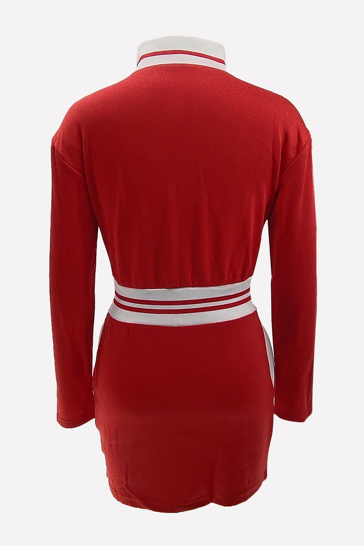 WOMEN FASHION LONG SLEEVE MIDI DRESS