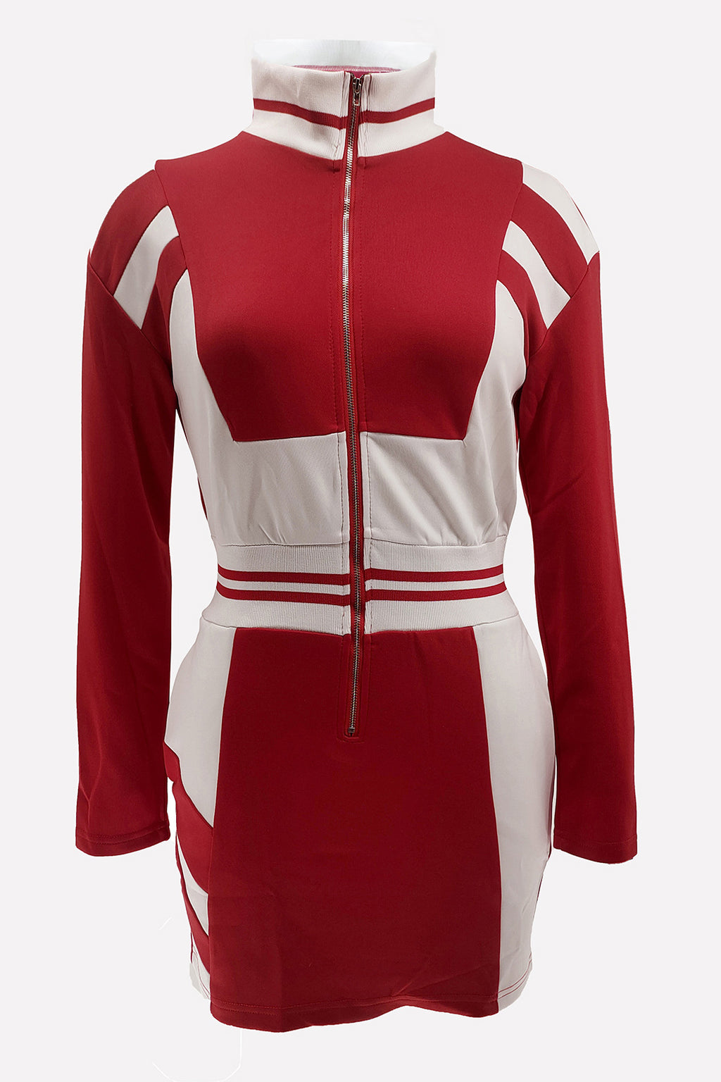 WOMEN FASHION LONG SLEEVE MIDI DRESS