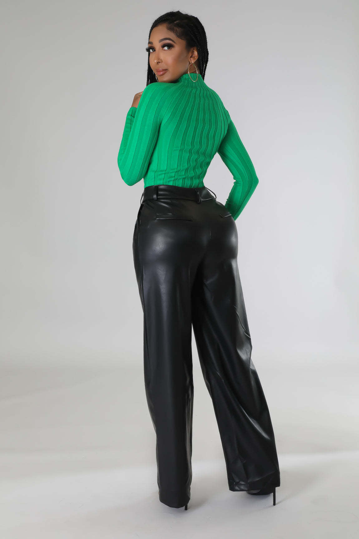 WOMEN FASHION PU LEATHER PANTS