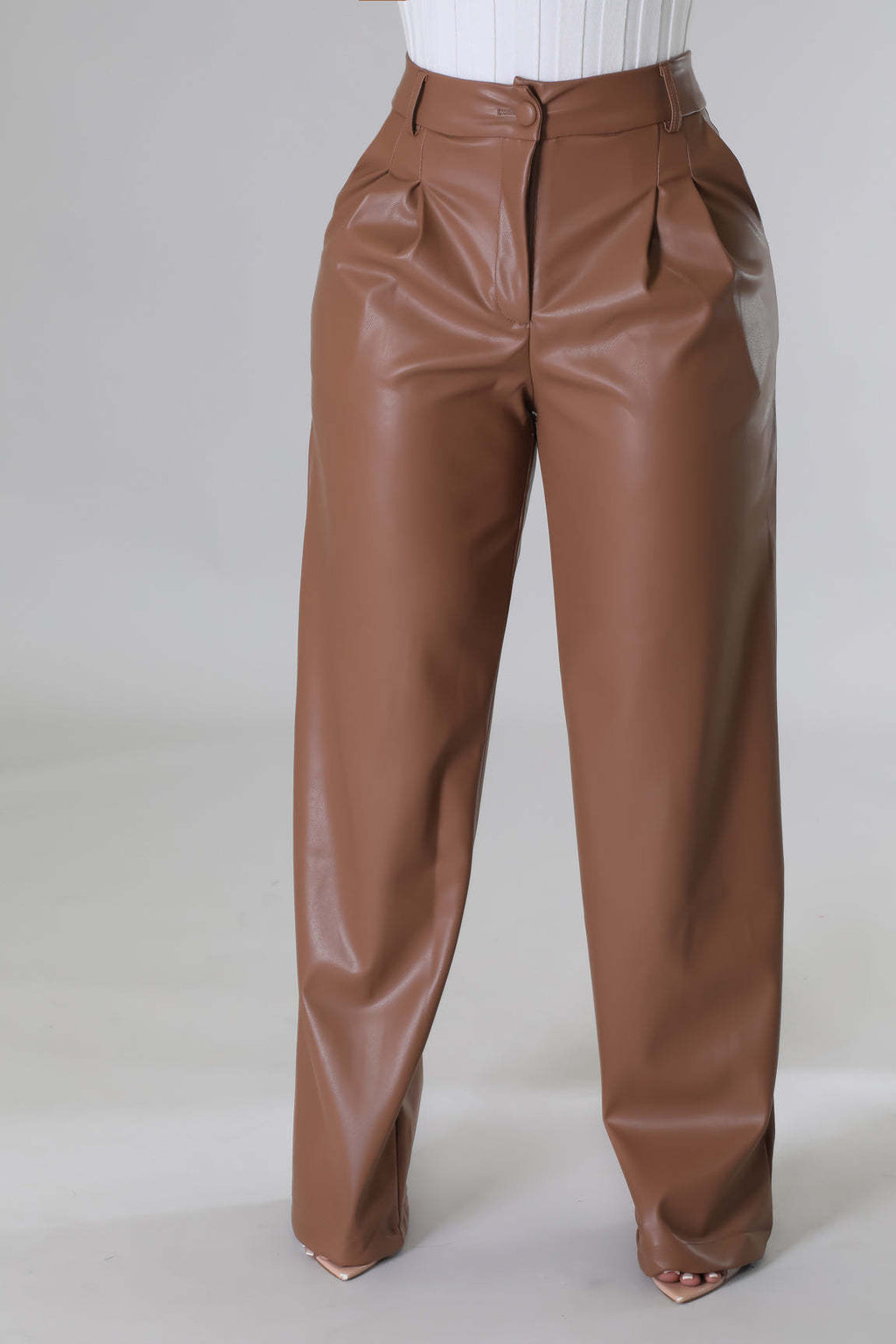 WOMEN FASHION PU LEATHER PANTS