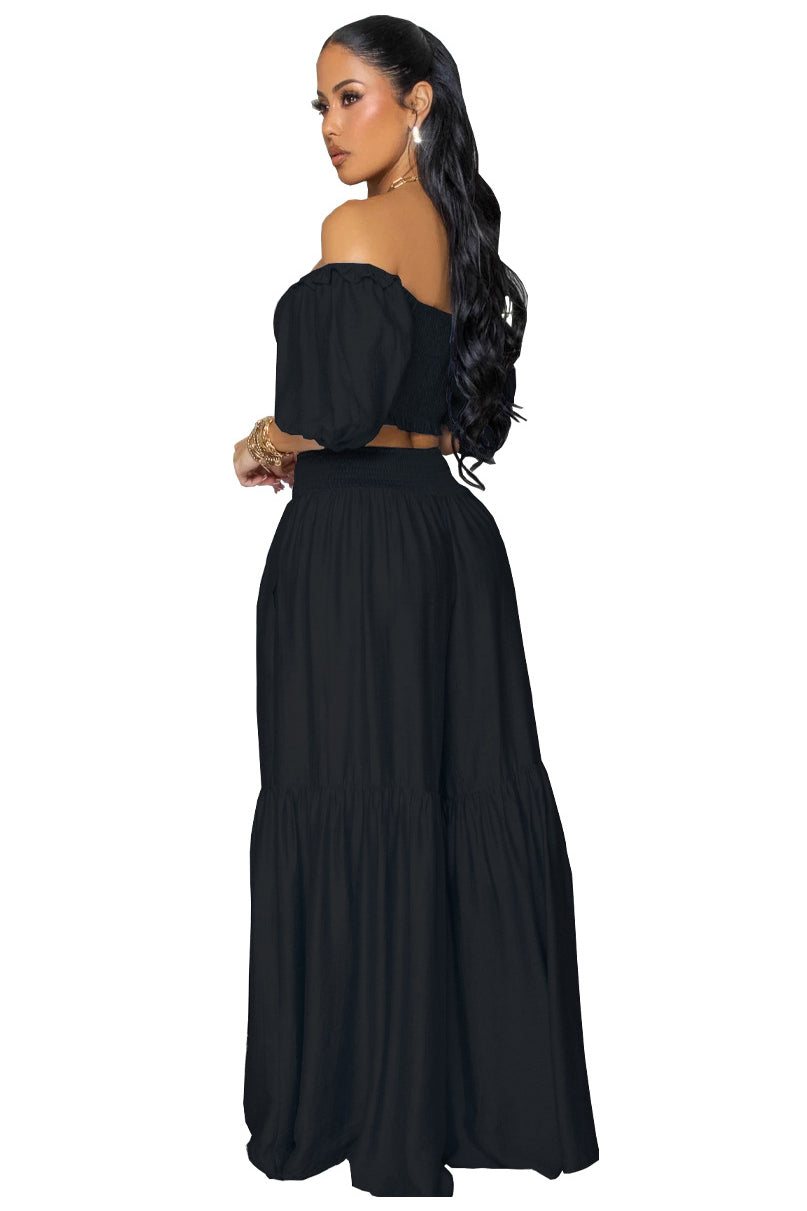 WOMEN FASHION TWO PIECES TOP AND PANTS SET