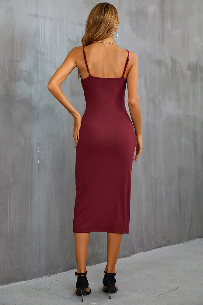 WOMEN FASHION BODY-CON MIDI DRESS