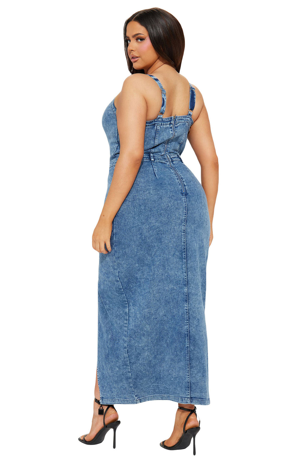 WOMEN FASHION DENIM LONG MAXI DRESS