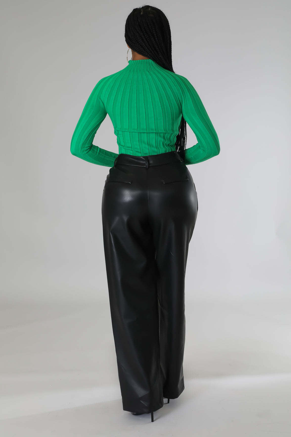 WOMEN FASHION PU LEATHER PANTS