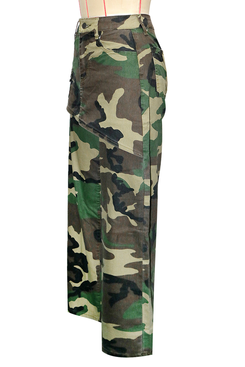 WOMEN FASHION OVERSKIRT WIDE LEG PANTS