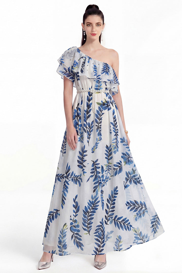 WOMEN FASHION CHIFFON LONG MAXI DRESS