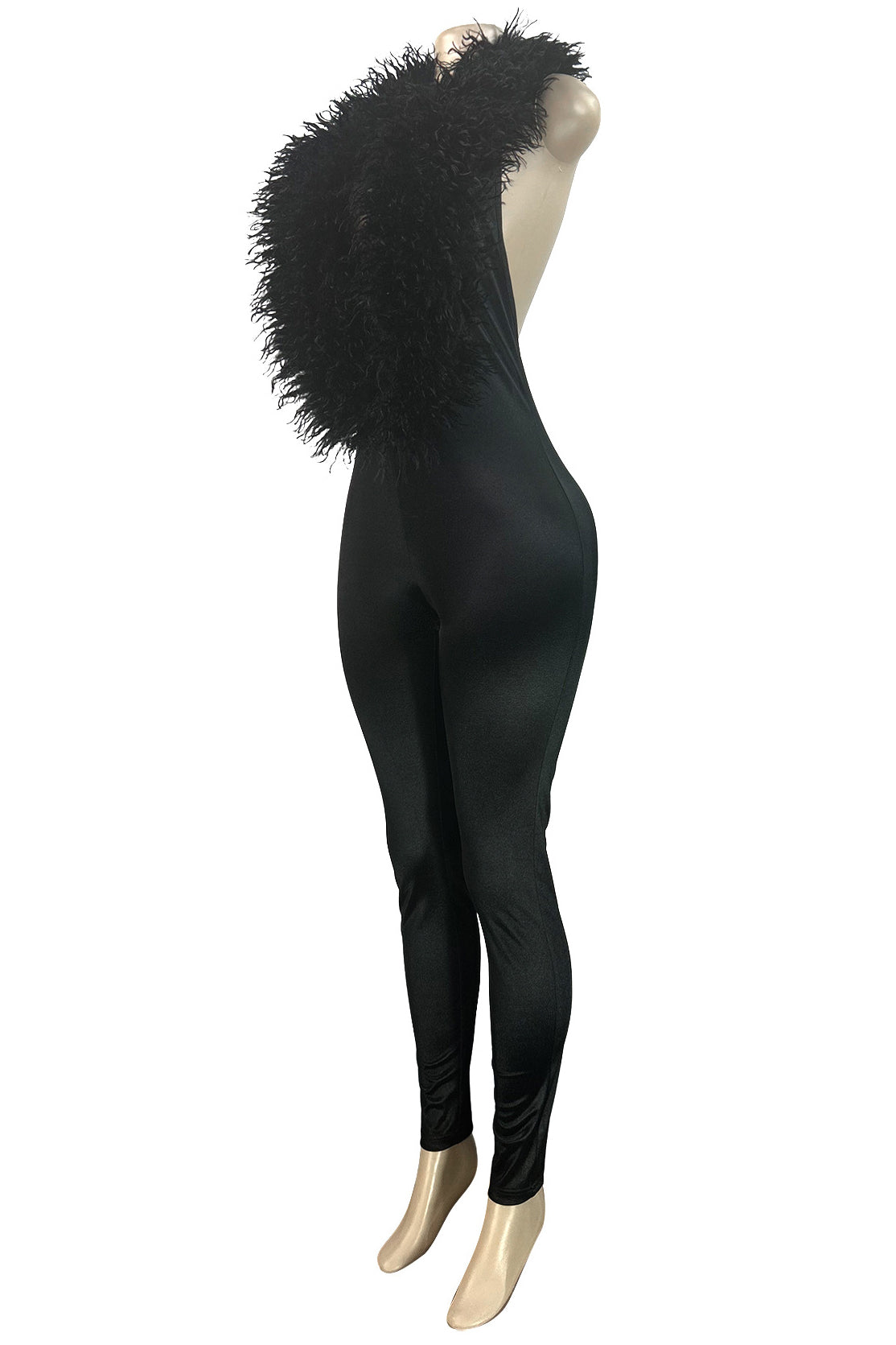 WOMEN FASHION OPEN BACK HALTER JUMPSUIT