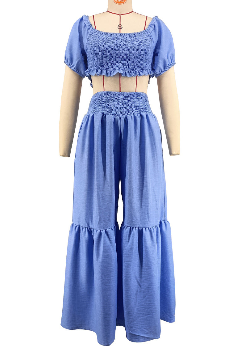 WOMEN FASHION TWO PIECES TOP AND PANTS SET