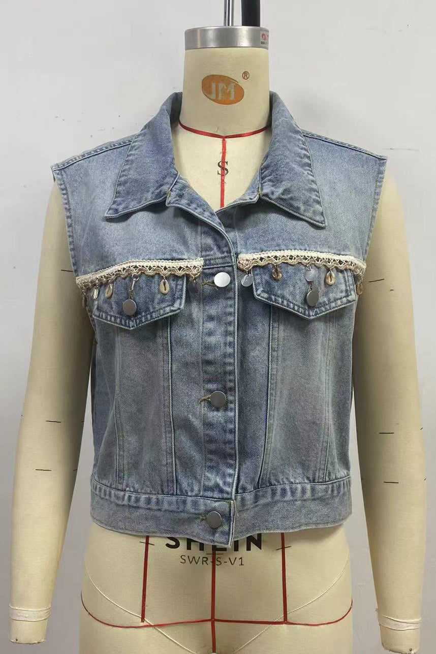 WOMEN FASHION DENIM VEST