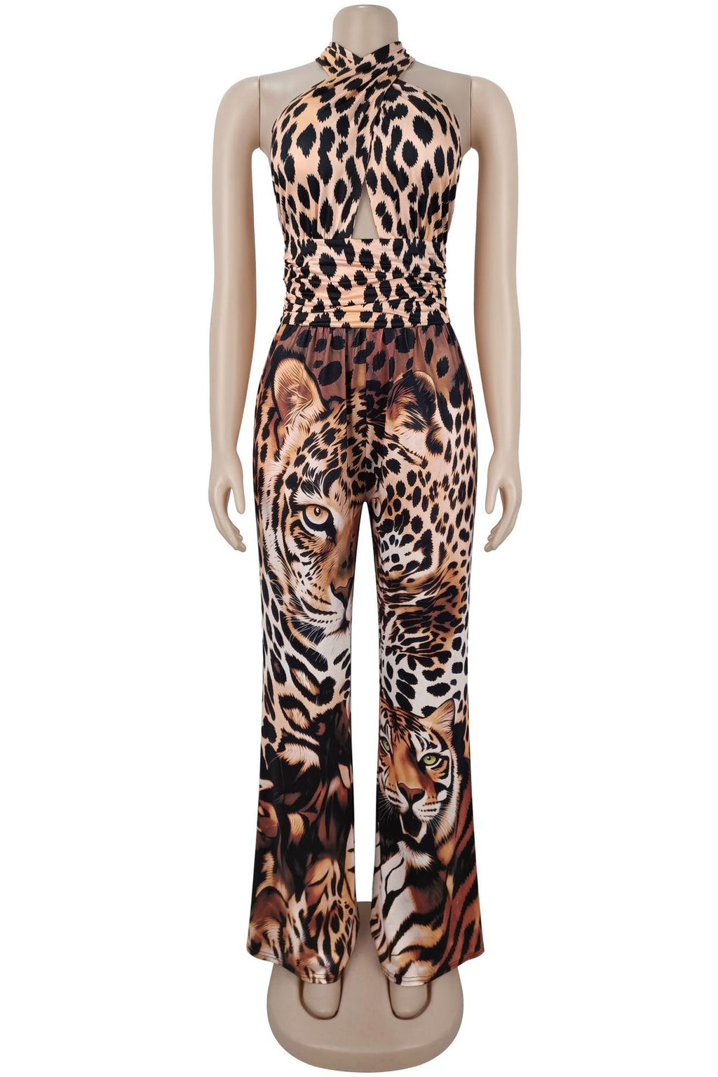 WOMEN FASHION CASUAL SLEEVELESS JUMPSUIT