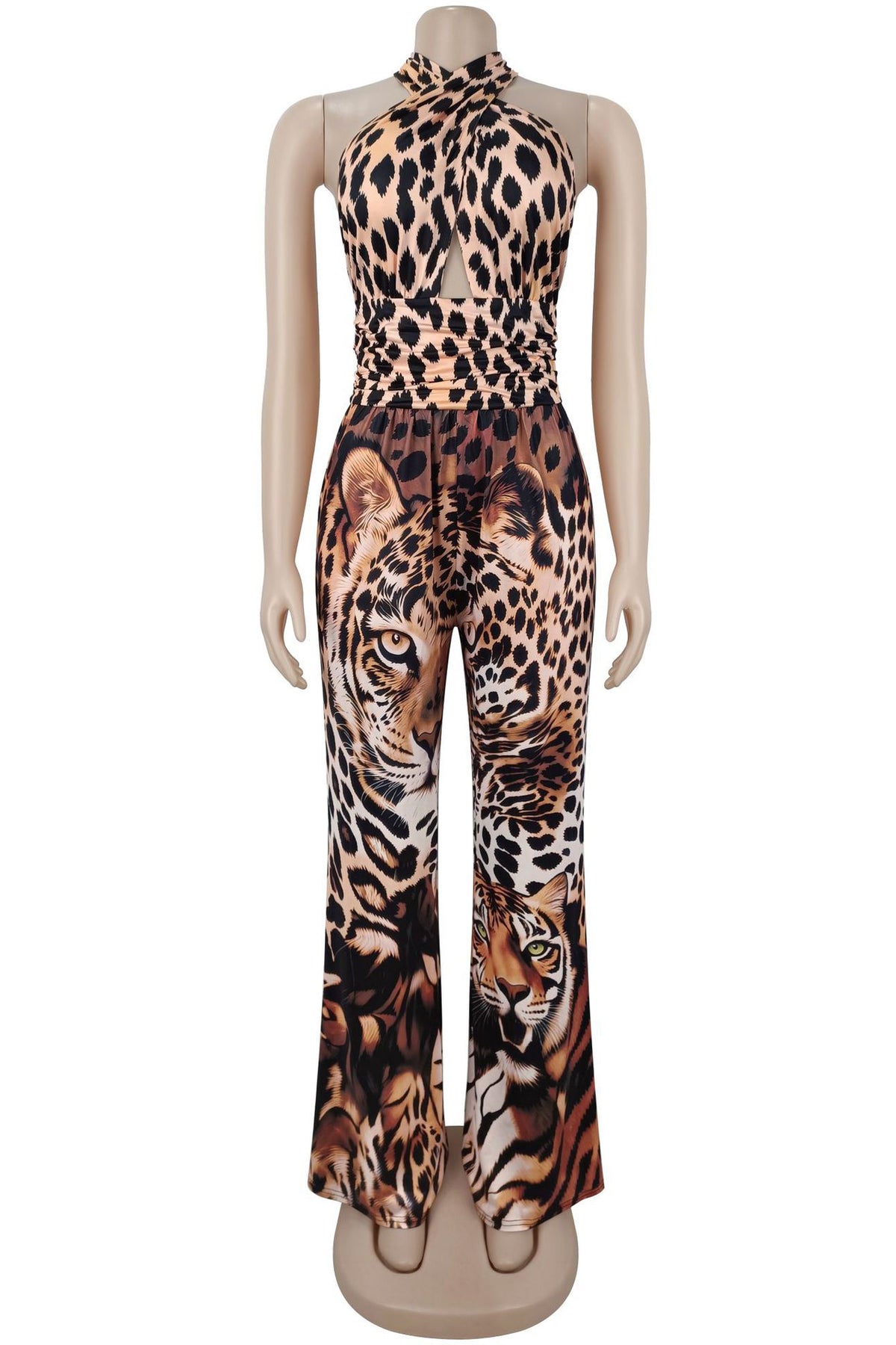 WOMEN FASHION CASUAL SLEEVELESS JUMPSUIT
